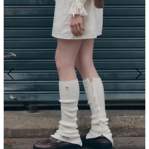 에즈이프캘리 니트 립 레그 워머 (핑크)