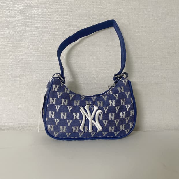 MLB NY 모노그램 데님 숄더백