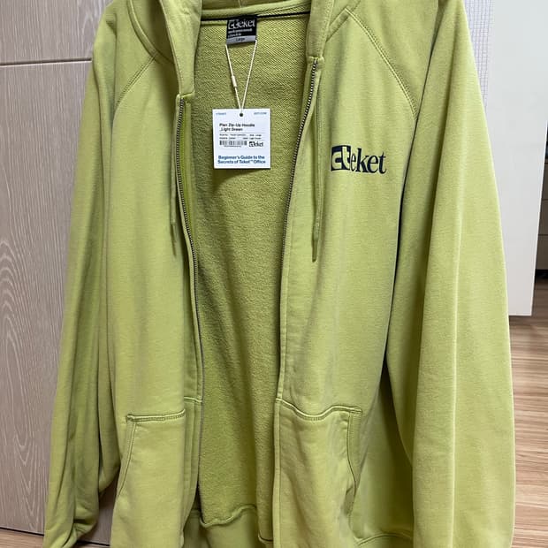 테켓 후드집업 light green L (새상품)