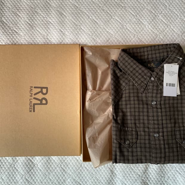 RRL 슬림핏 웨스턴 셔츠 L