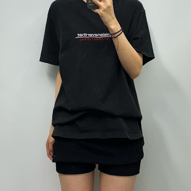 디스이즈네버댓 블랙 반팔 티셔츠 