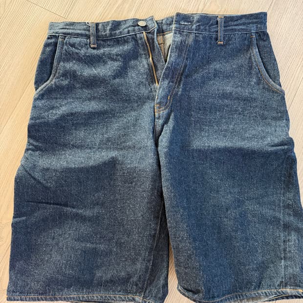 데밀 lot 022 셀비지 데님 쇼츠 32