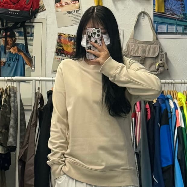 Y-3 아디다스 요지야마모토 백 로고 프린팅 맨투맨 XL