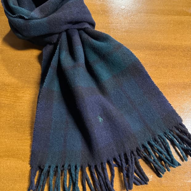 폴로 랄프로렌 1990년대 블랙워치 울 머플러