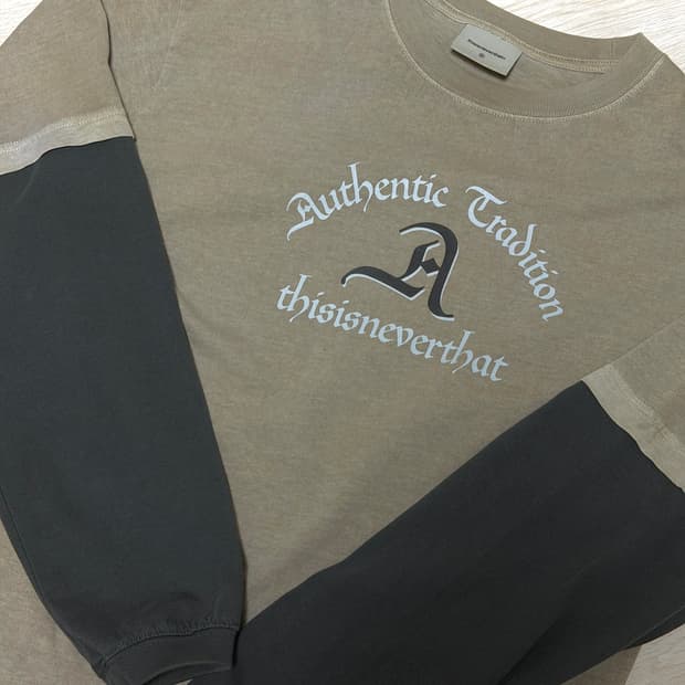 디스이즈네버댓 레이어드 롱슬리브 티 데저트 그레이 M