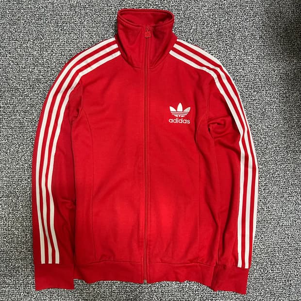(90) 아디다스 삼선 빨간색 유로파 져지
