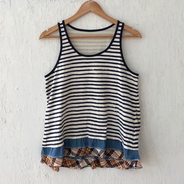vintage nautical stripe layered top