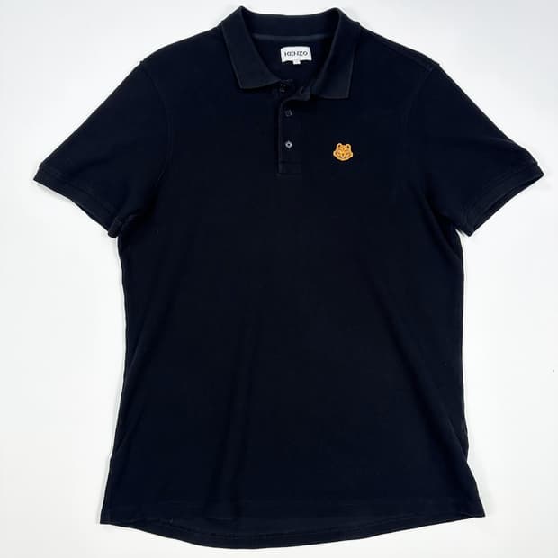 KENZO 겐조 타이거 반팔 카라티 블랙 L