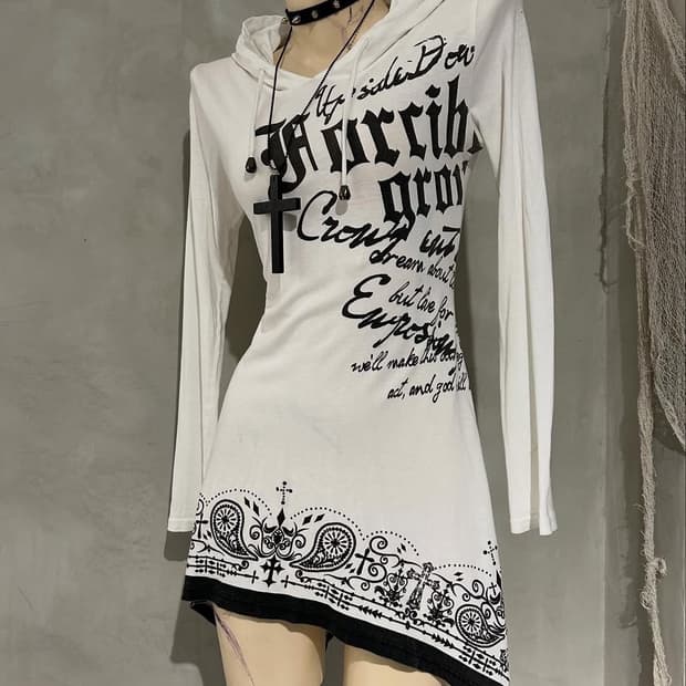 Digdeep punk unbalanced hood one-piece