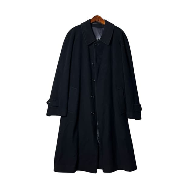 [Burberry] 90's 버버리 울 캐시미어 네이비 맥코트