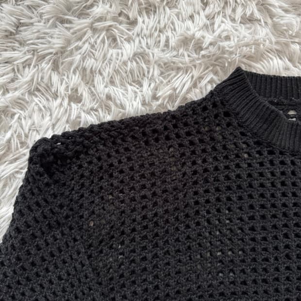 WEEKEND 일본빈티지 니트 맨투맨 시스루 보세 긴팔 xxl 110