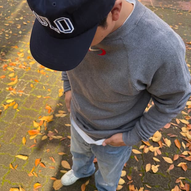 90s Nike 더블 레드 스우시 나이키 스웻셔츠 Made in usa