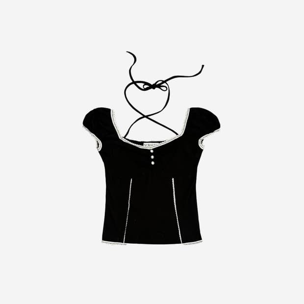 뉴얼린 Liz shirring lace button Blouse