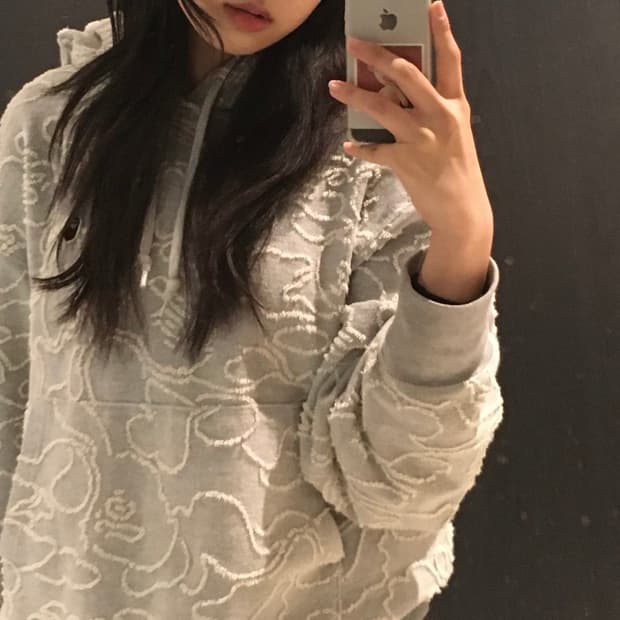 Camo Jacquard Relaxed Fit Hoodie