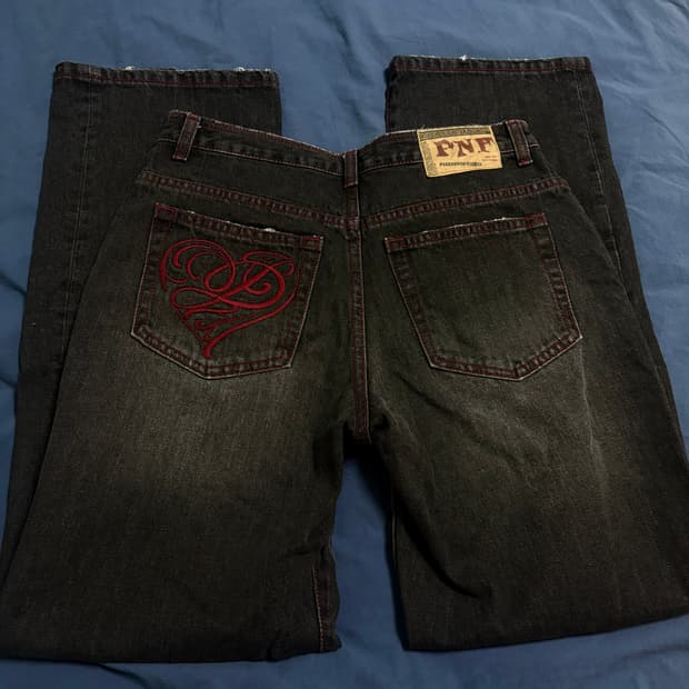 플노팔 데미지 데님 Washing damaged wide pants 