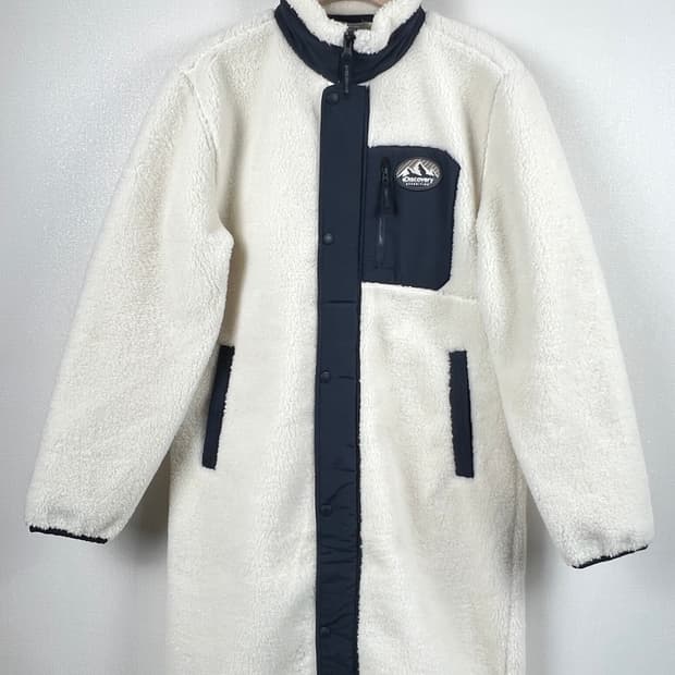 디스커버리 테크 플리스 하이넥 롱자켓 90