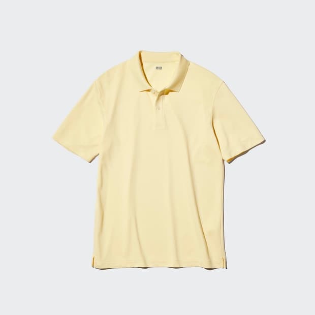 [4XL] 유니클로 AIRism코튼피케폴로셔츠 옐로우