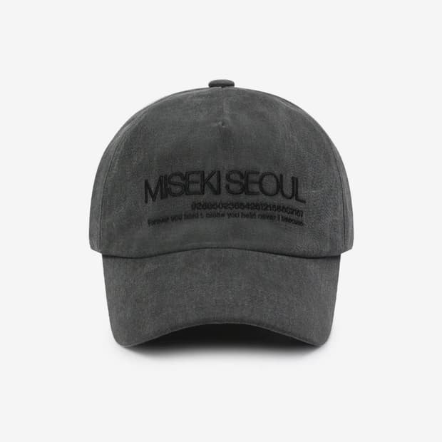 미세키서울 로고 볼캡 차콜
