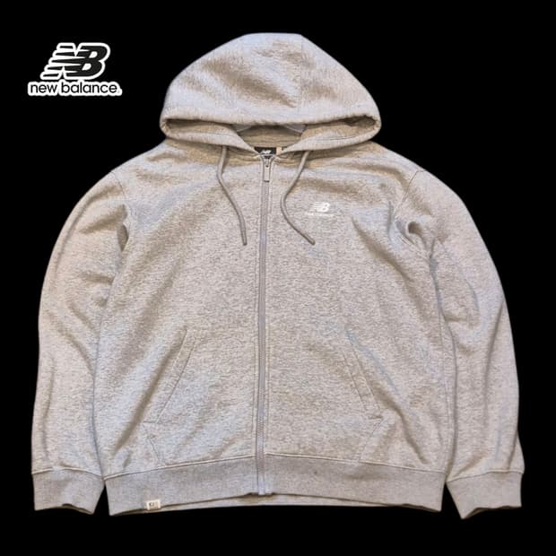 L~XL 뉴발란스 그레이 후드집업 