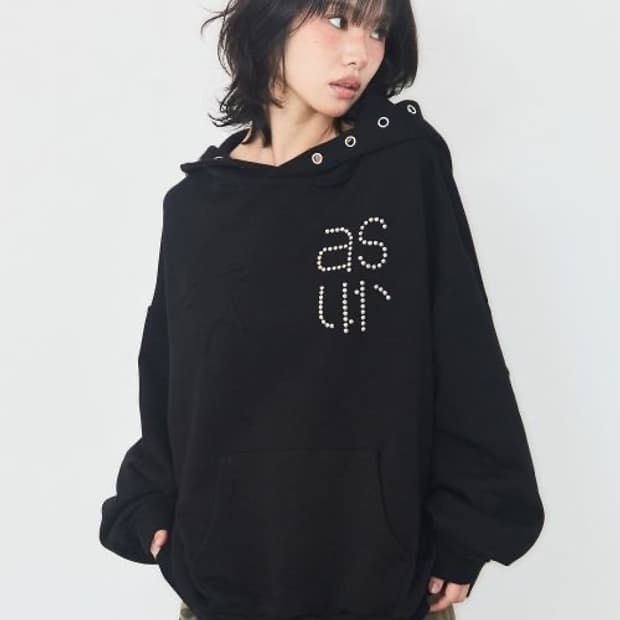 Asyouare 애즈유아 후드티 블랙