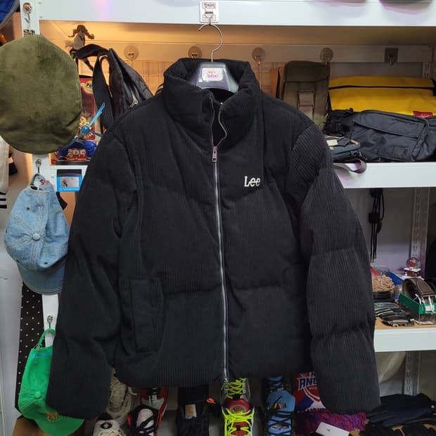 Lee 리 코듀로이 패딩 블랙
