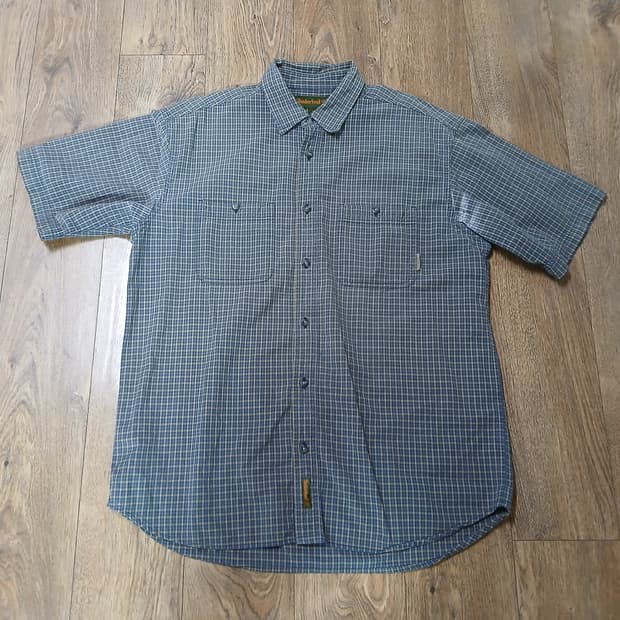 팀버랜드 체크 반팔 셔츠