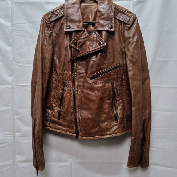 시스템 가죽 라이더자켓