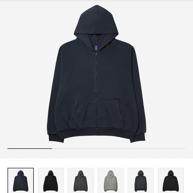 이지갭 네이비 후드집업