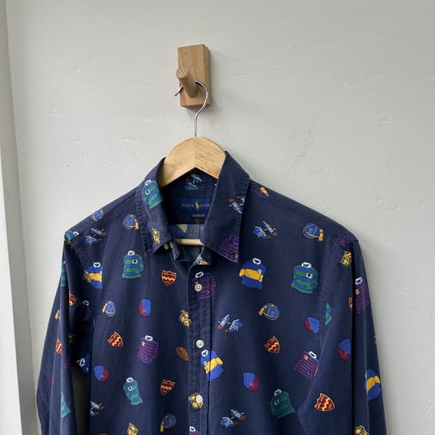 16536 - 폴로 랄프로렌 럭비 모티브 패턴 셔츠