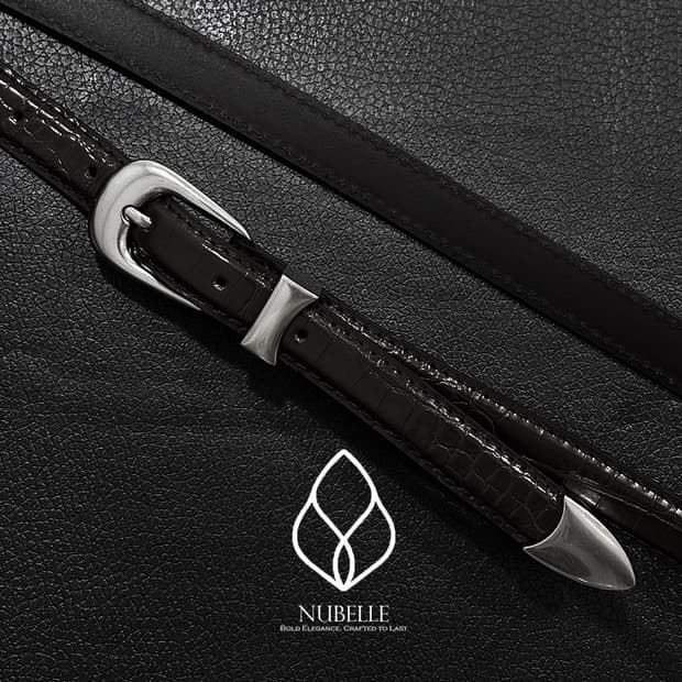 🌗 Alligator western belt / 크로커다일 웨스턴 벨트