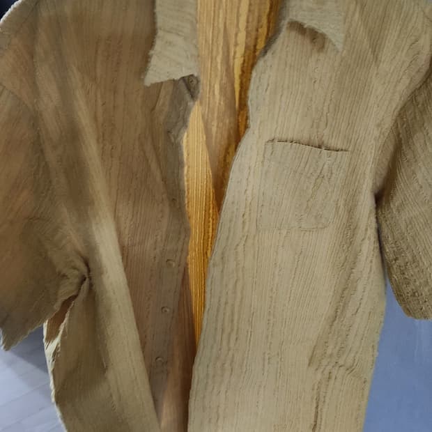 구색 Cut off Brush Half Shirt ( Yellow )