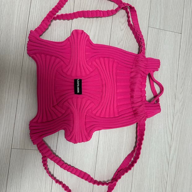 플리츠마마 보우백 핑크