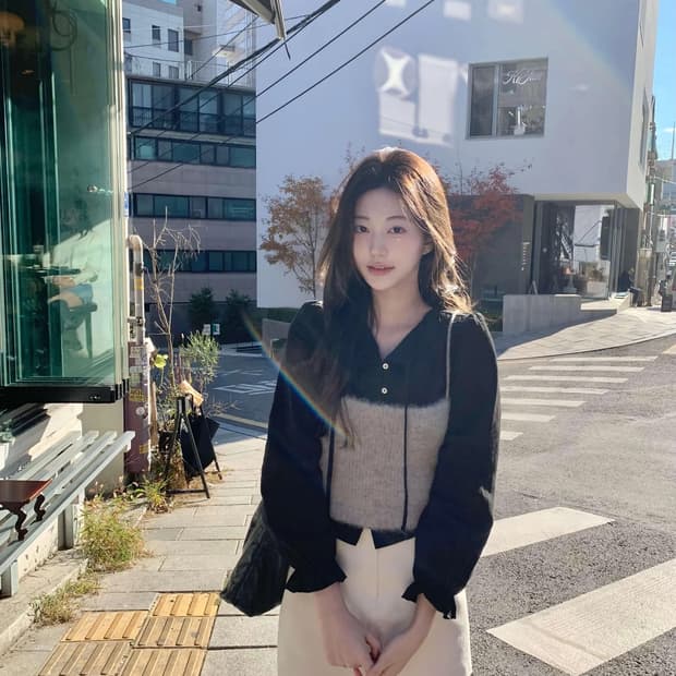 제니오 zaenio 아멜리 타이 블라우스 (블랙, s)