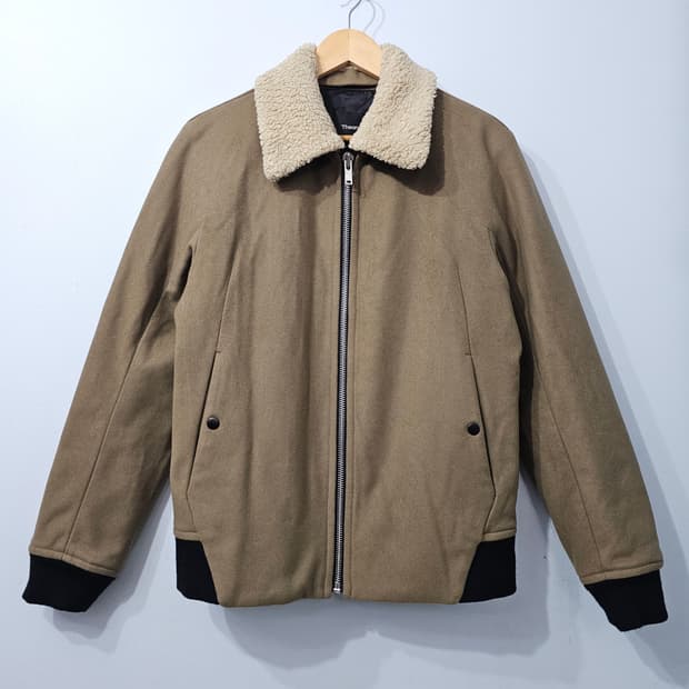 띠어리 THEORY 캐시미어 혼방 봄버 패딩 자켓 95