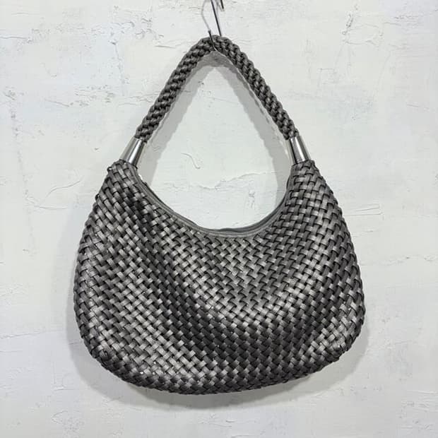 Y'SACCS Woven Metallic Hobo Bag -5