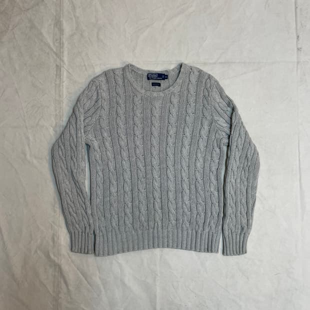 폴로 코튼 케이블니트