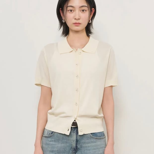 제너럴 아이디어 카라 하프 가디건