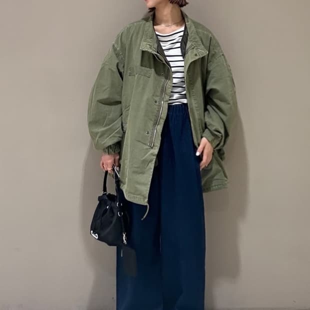 일본 프릭스 스토어 우먼스 M-65 야상 숏코트 올리브