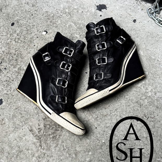 ASH – Buckle Strap Wedge Sneakers Heel 