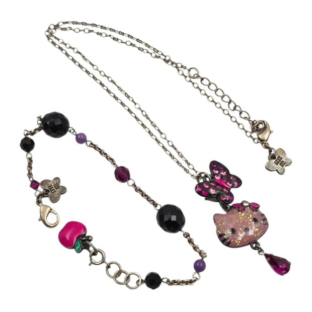 04s 키티x안나수이 30주년 한정 목걸이&팔찌 세트
