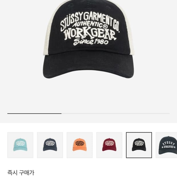 스투시 워크기어 스트랩백 캡