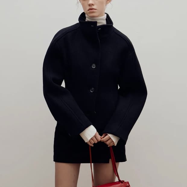 레이브 하이넥 숏코트 High Neck Short Coat