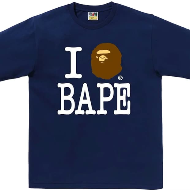 Bape 아이러브베이프 티 네이비