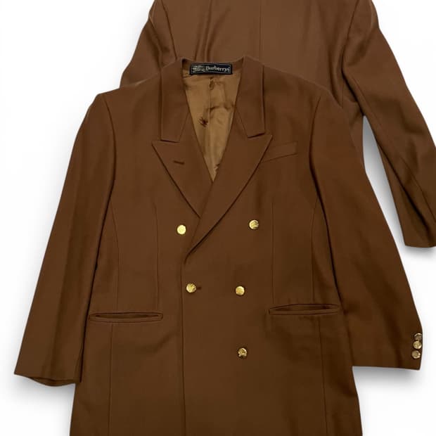 버버리 브라운 더블 버튼 자켓 M