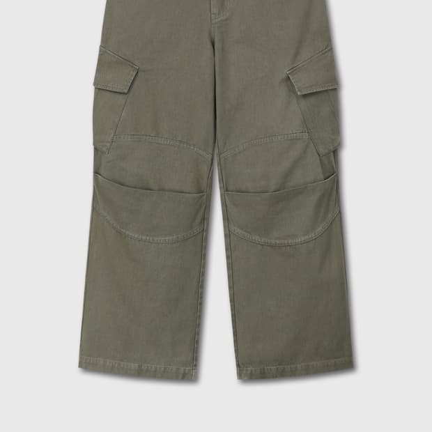 다이브인 WASHED VERN CARGO PANTS (KHAKI)