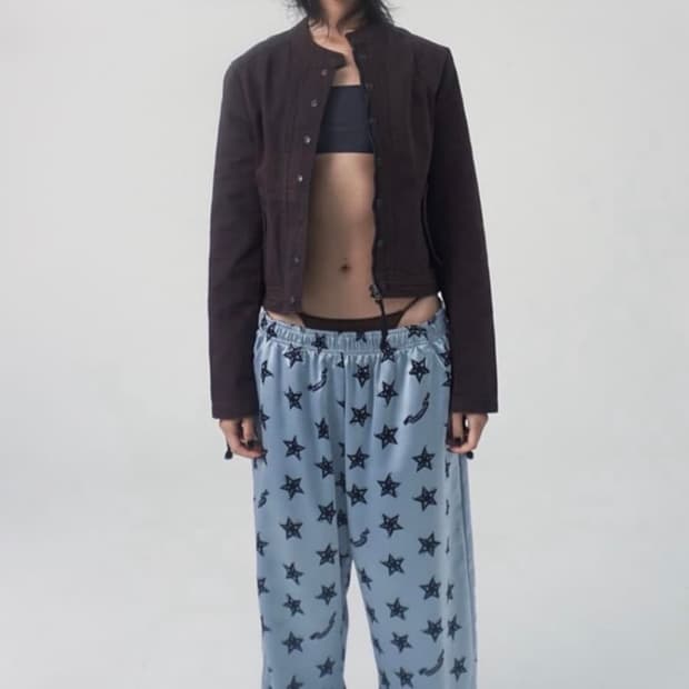 라라미미 star satin pants 하늘색 프리사이즈
