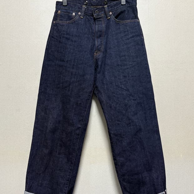 (32)블랙사인 BS 와이드핏 셀비지 데님팬츠