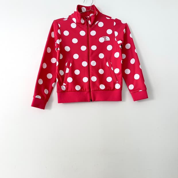 THE NORTH FACE Dot zip-up / red
