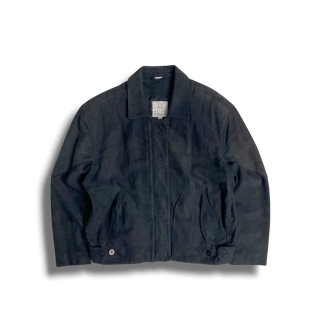 Robert comstock 스티치 링 레더 봄버