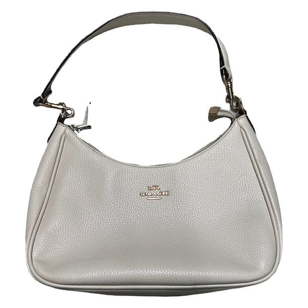 코치 페블레더 테리 호보백 아이보리